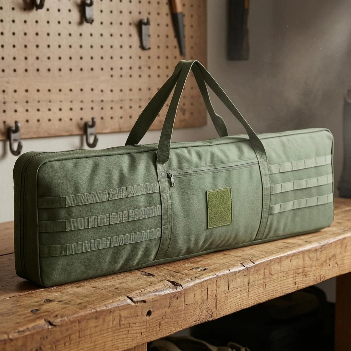 Foldable Oxford Fabric Storage Bag with Padded Rectangular Body Zippered Carry Bag for Daily Use