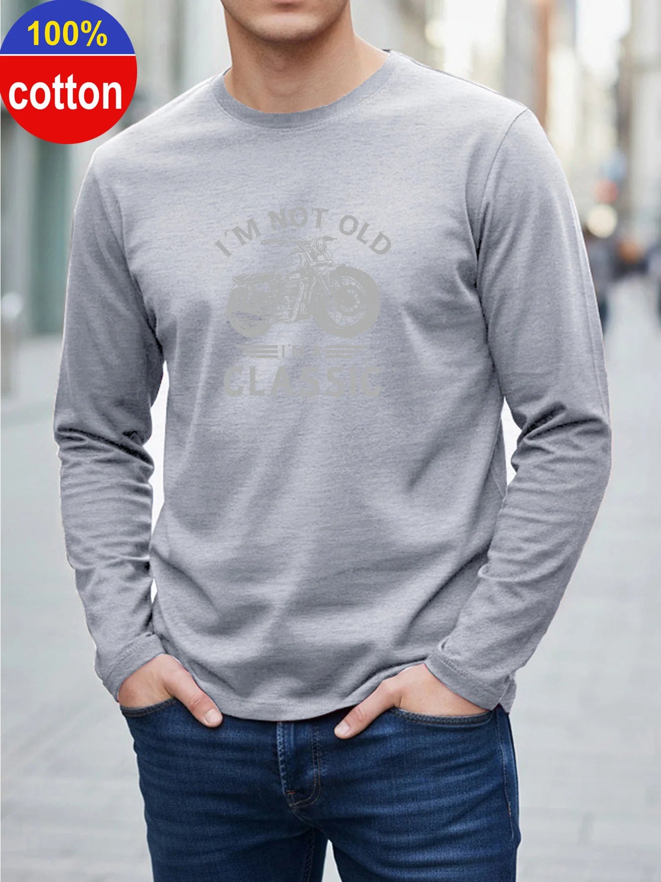 Men's Long Sleeve Casual Versatile T-Shirt Top