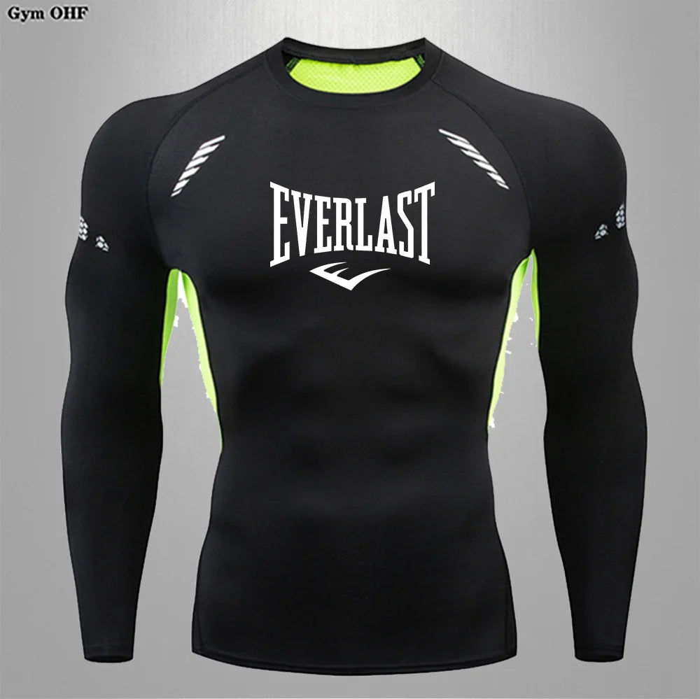 Men's Sports Tight Long-Sleeve Top Gym Training Running Breathable Elastic Athletic Wear