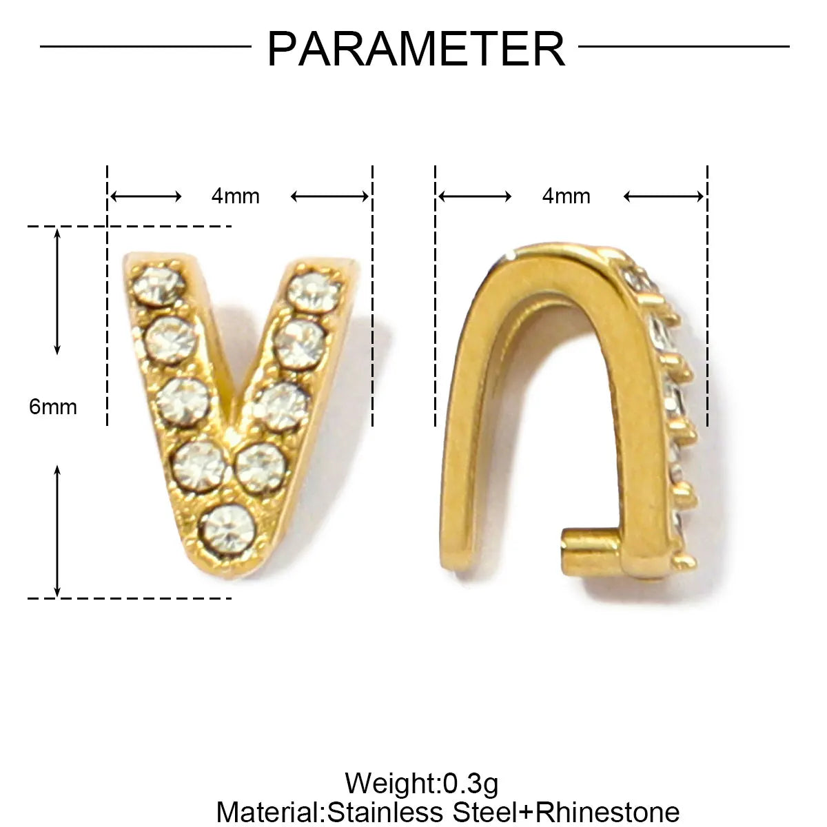 5Pcs/Lot Stainless Steel Clips Clasps Rhinestone Pinch Clip Bail Connectors For DIY Jewelry Findings Accessories