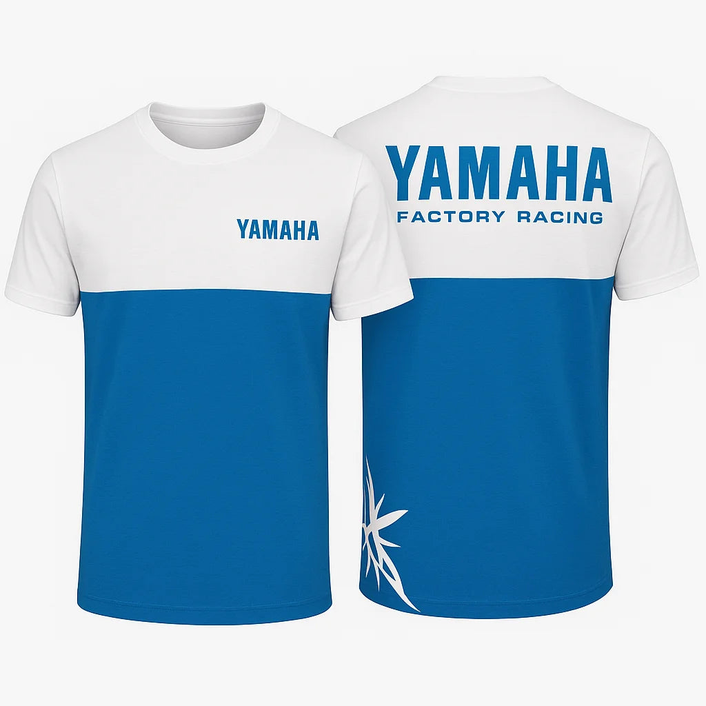 2026 YAMAHA GP Retro Racing Shirt Summer Men Motorcycle Off Road Cycling Suit Loose Large Breathable Speed Drying Sports T-shirt
