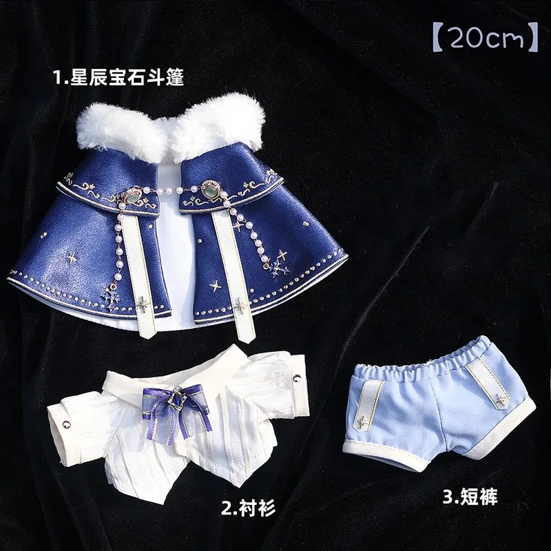Cotton doll clothes 10cm 20cm original bubble blowing Klin snow domain star trail prince gorgeous blue gemstone