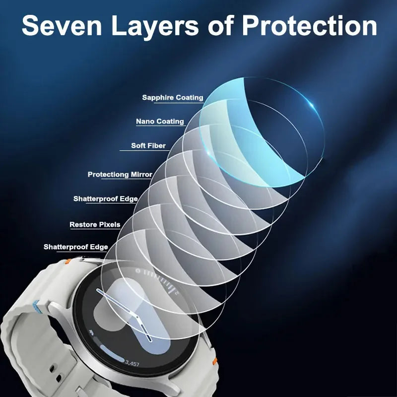 Tempered Glass for Samsung Galaxy Watch 7/6/5/4 44mm/40mm Classic 43mm/47mm Screen Protector Glass Film Accessories