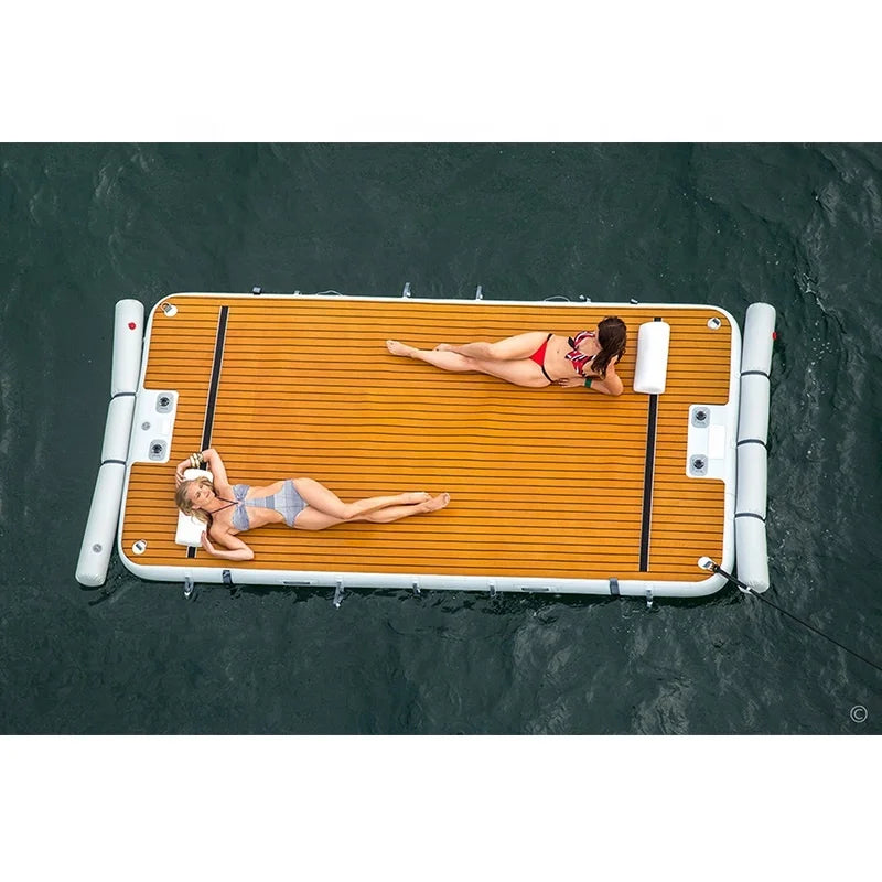 Inflatable Floating Yacht Boat Dock (With Non-slip Mat) Luxury Platform Dock Floating Yacht Mat