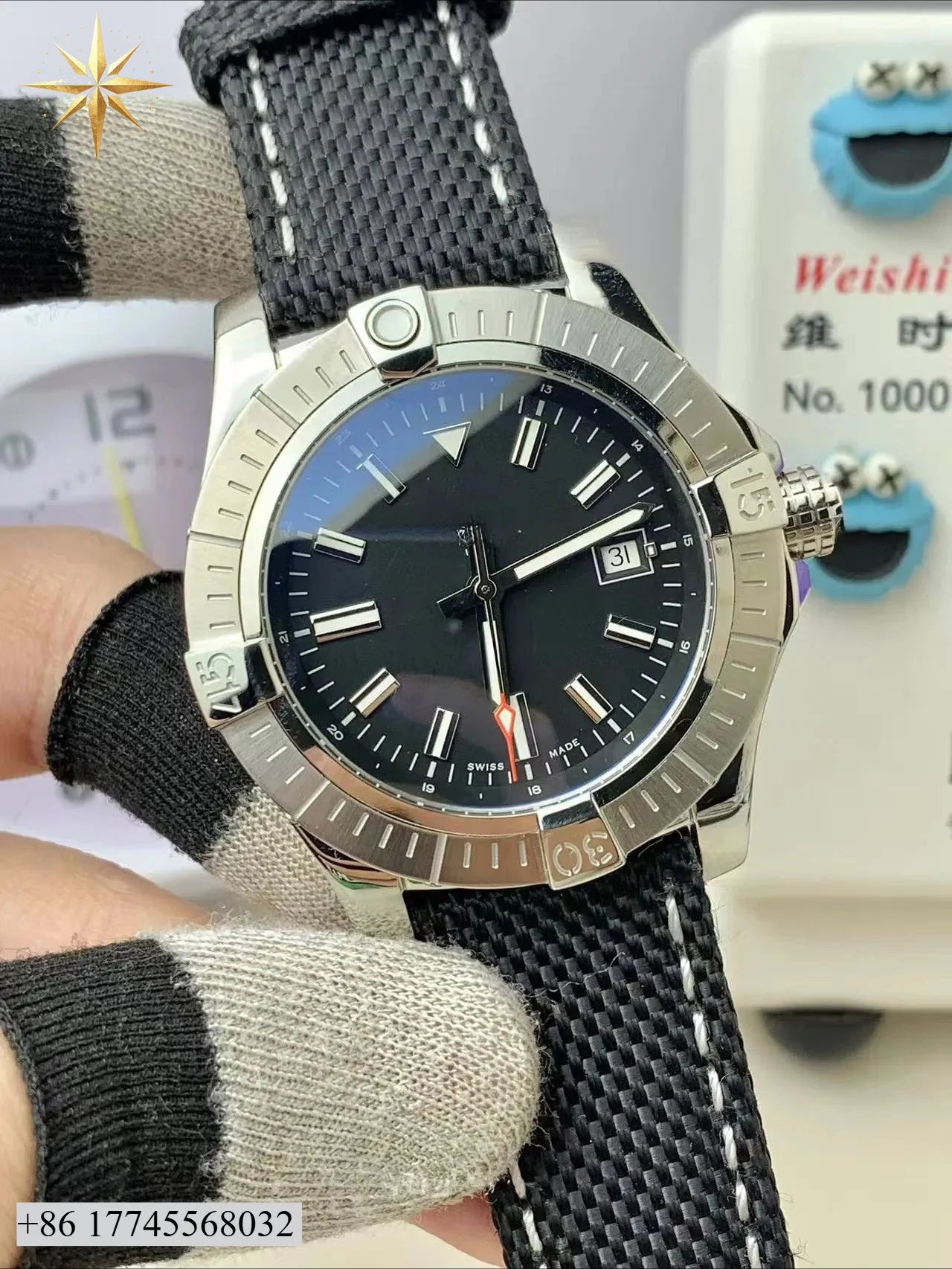 Customizable High-end Custom Luxury Leisure Travel Date Nylon Rope Strap Chronograph Date Display Automatic Mechanical Watch for