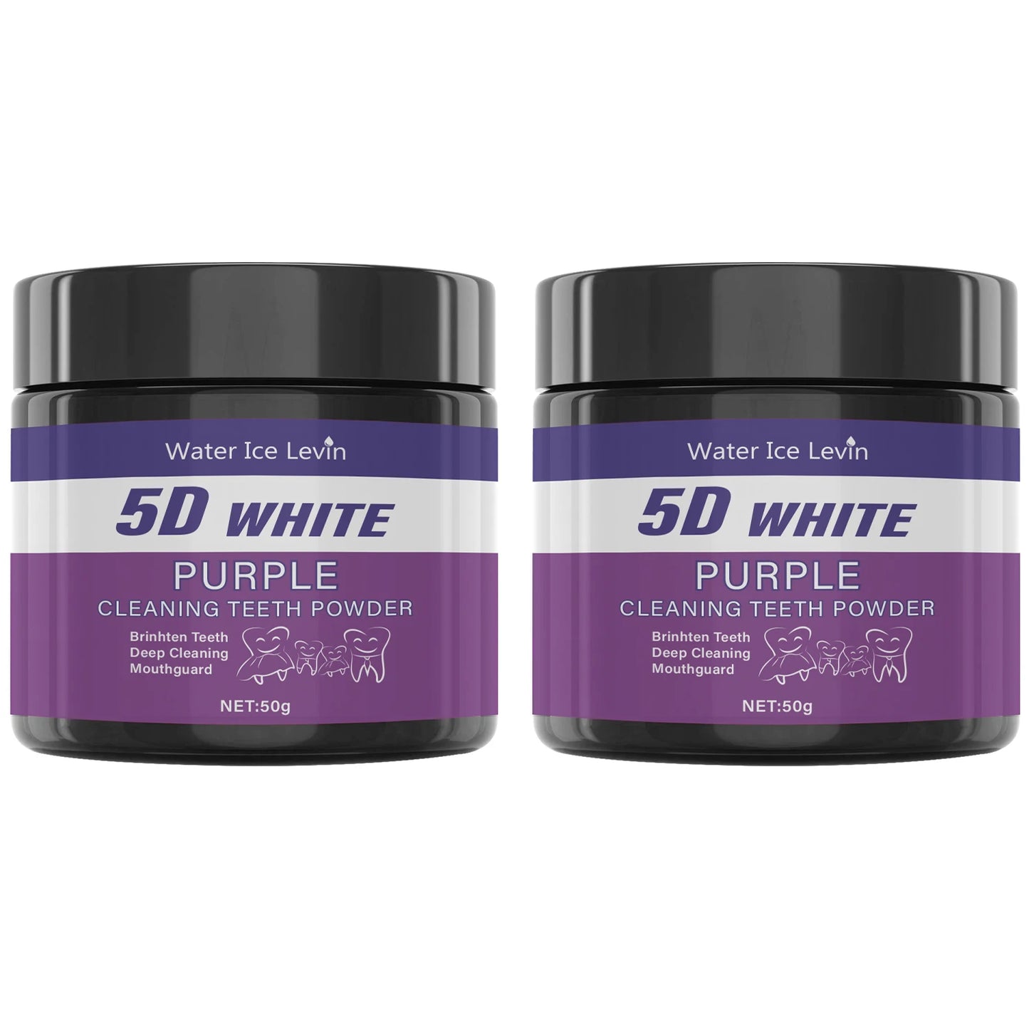 Purple Teeth Cleaning Powder - No Sulfuric Acid, Deep Cleansing and Polishing, Whitens Teeth Within 5 Days, Portable Daily Use