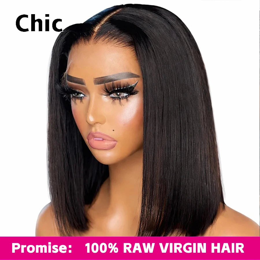 200 Grams Glueless Bob Wigs 100% Raw Human Hair Pre Plucked P1b/27 5x5 HD Lace Closure Wigs Highlight Ombre HD Lace Front Wigs