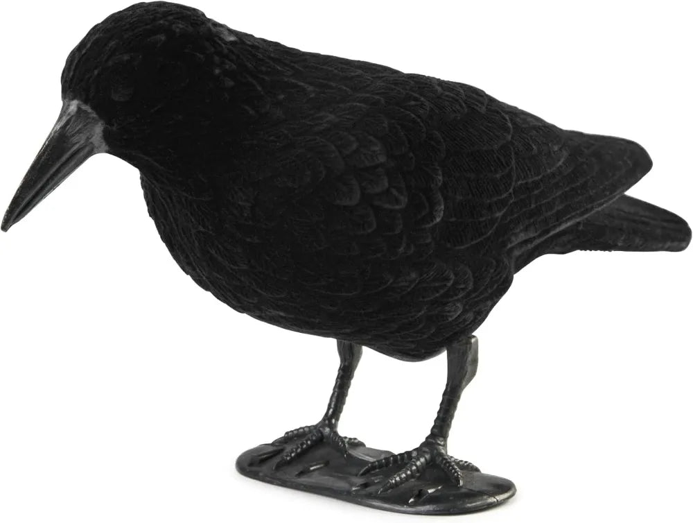 Crow Decoy 2-Pack: Plastic Fake Crows for Garden Yard Backyard Decoration