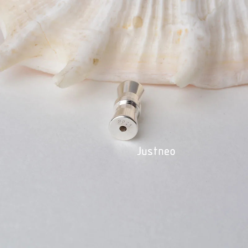 Solid 925 Sterling Silver Thread clasp , for Necklace / Bracelet Jewelry diy Components