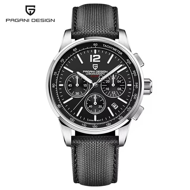 PAGANI DESIGN New Mens Watch 41mm Chronograph 100M Waterproof Wristwatch Top Brand VK63 Quartz Watches for Men Gift Reloj Hombre
