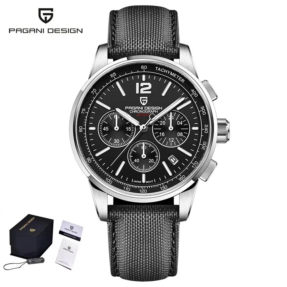 PAGANI DESIGN New Luxury Chronograph Men's Watch Top Brand Quartz Watch Sapphire Glass Stainless Steel Waterproof S Chronograph