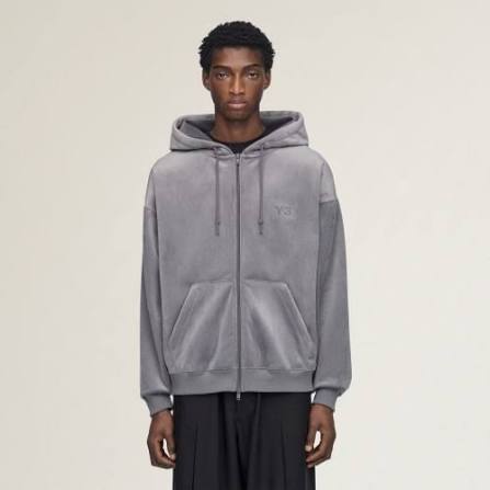 Y-3 VELVET CORDUROY ZIPPER HOODIE