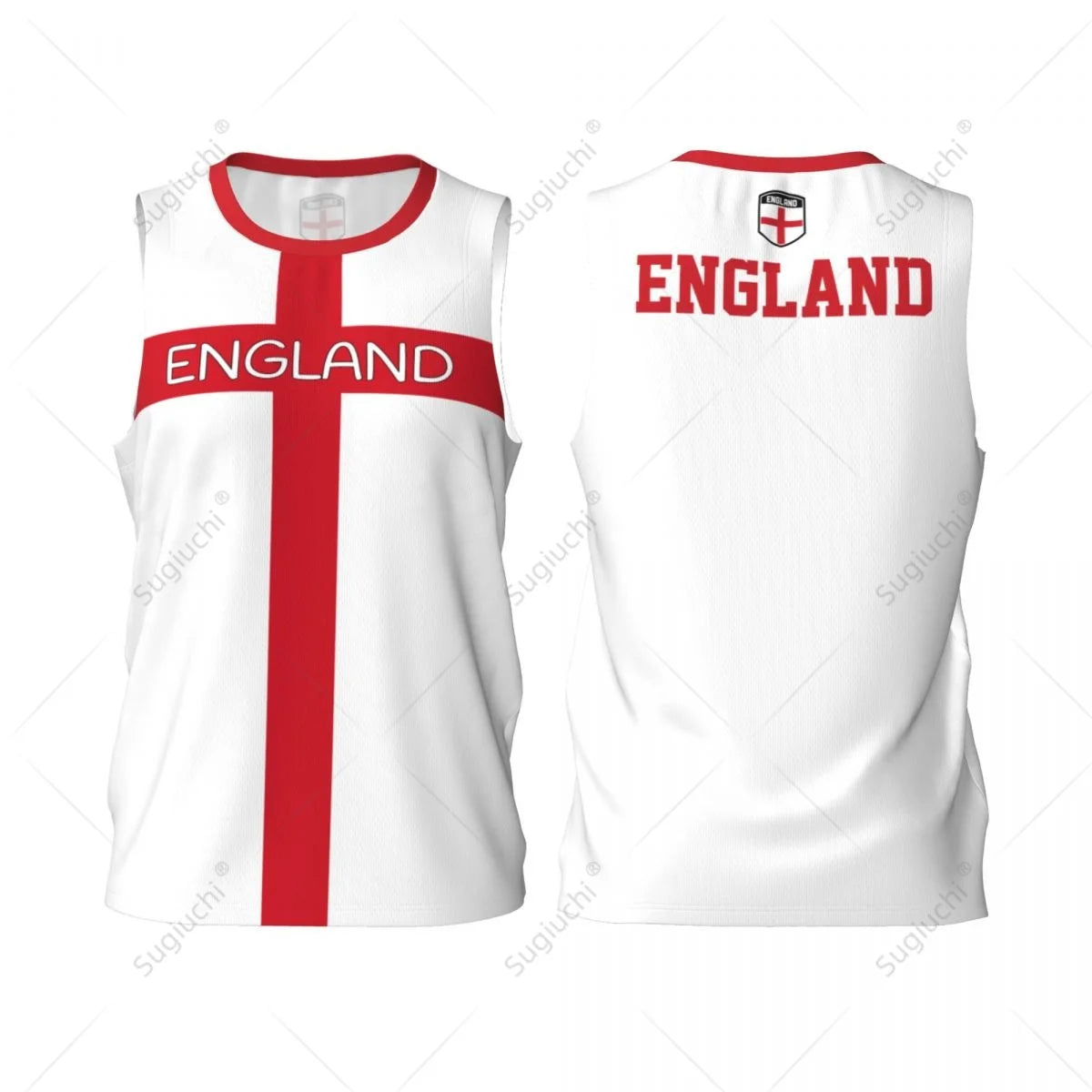 Men Basketball Sports England Flag Running Fitness Multifunction Jersey Sleeveless shirt Custom Name Nunber Exclusive