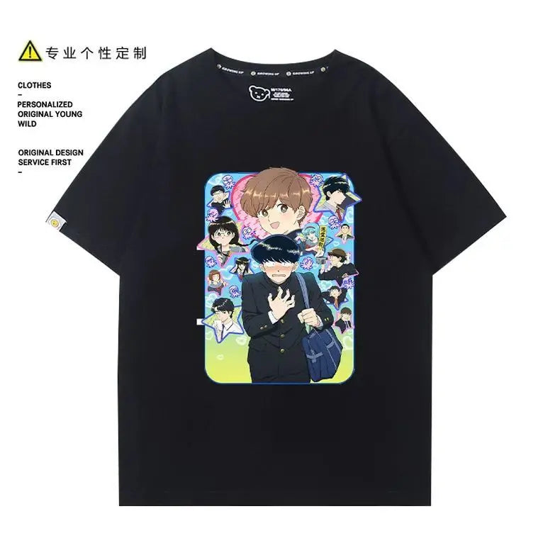 Go for It, Nakamura! Nakamura Okuto Hirose Aiki T-Shirt Cartoon Printed Top Summer Anime Cosplay Outfit Gift Men Women Halloween