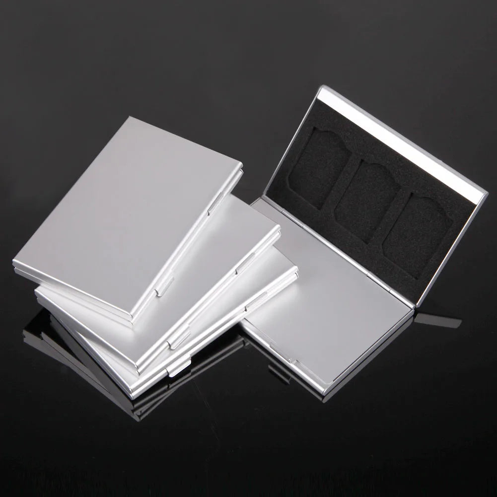 Protecter Case Portable Container Holder Organizer Aluminum Accessories for SD TF Memory Cards