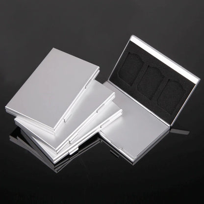 Protecter Case Portable Container Holder Organizer Aluminum Accessories for SD TF Memory Cards