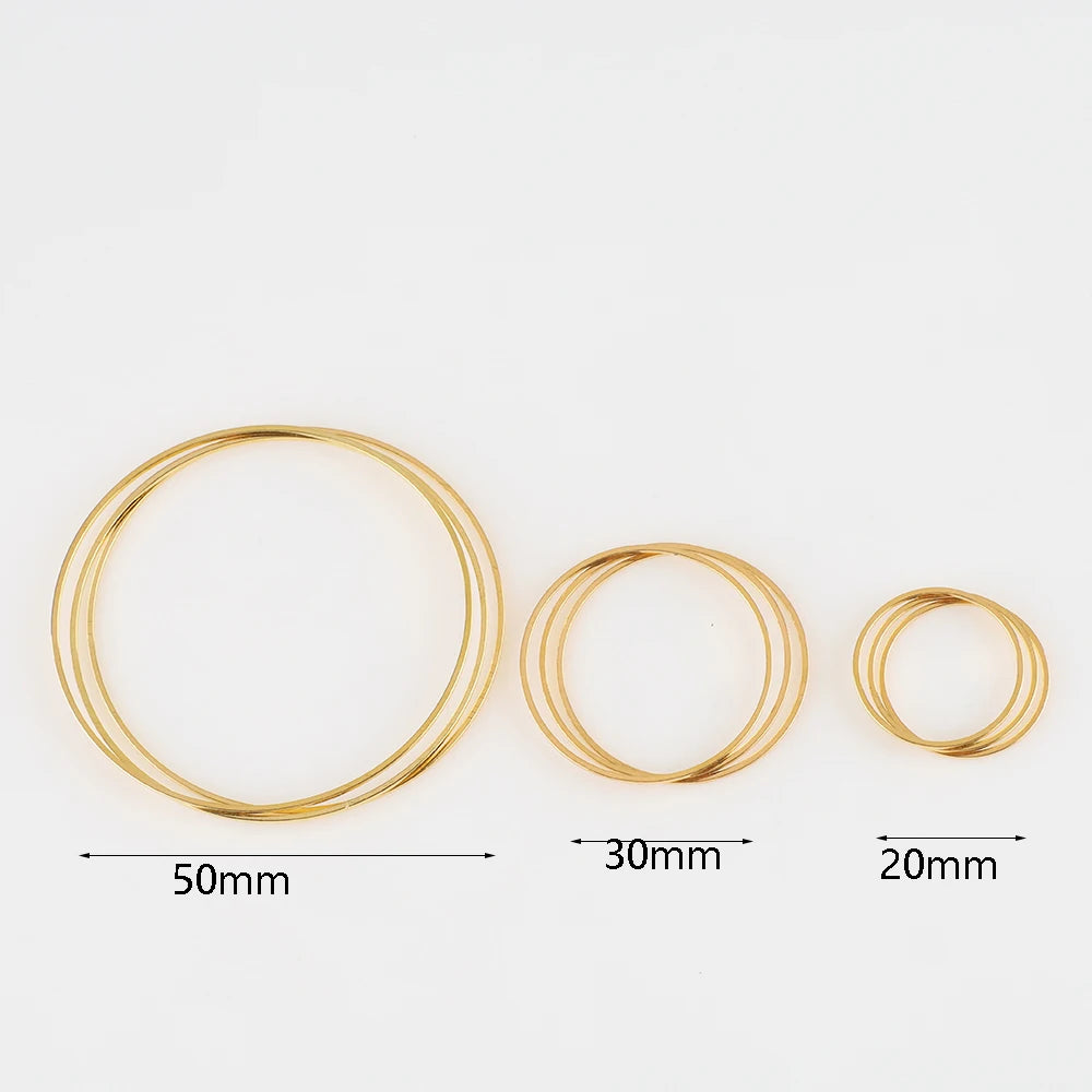 20Pcs Gold Silver Hollow Frame Bezel Charms Pendants Geometric Connectors for Jewelry Making Suppliers Diy Earings Accessories
