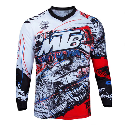 Professional MTB Cycling Jersey Men's Long Sleeve Breathable Quick-Dry Outdoor Off-Road Biking Competition Training Top