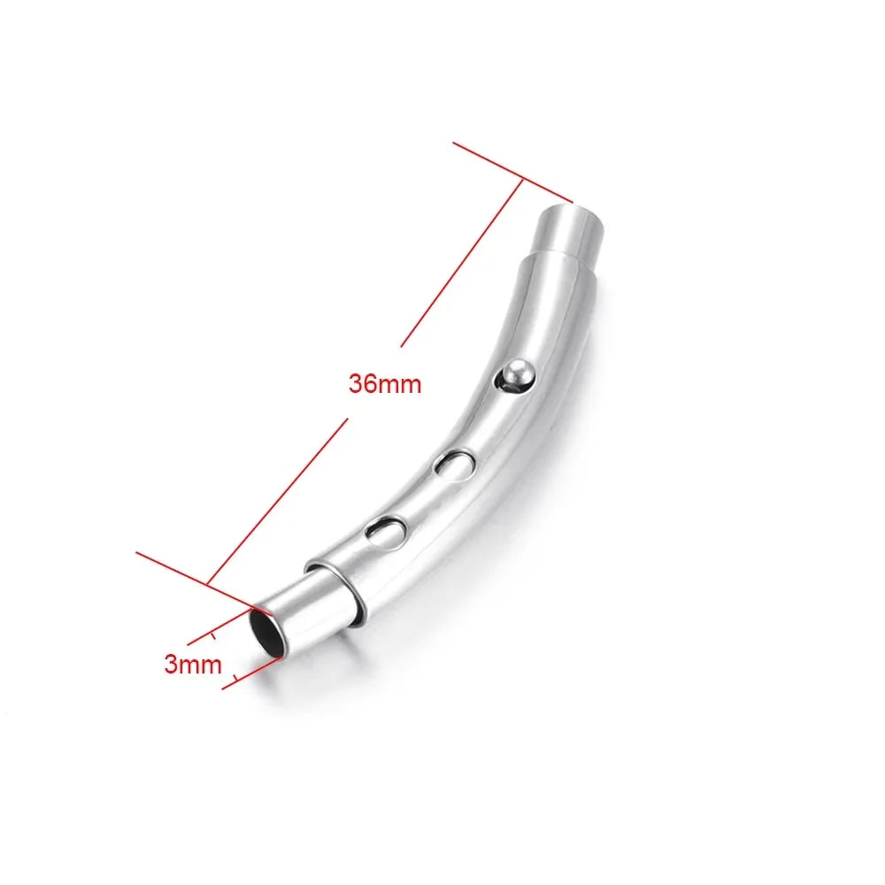 5Pcs Adjustable Stainless Steel Bayonet Clasps 3mm 4mm 5mm 6mm for DIY Leather Cord Bracelet Buckle Jewelry Making Supplies