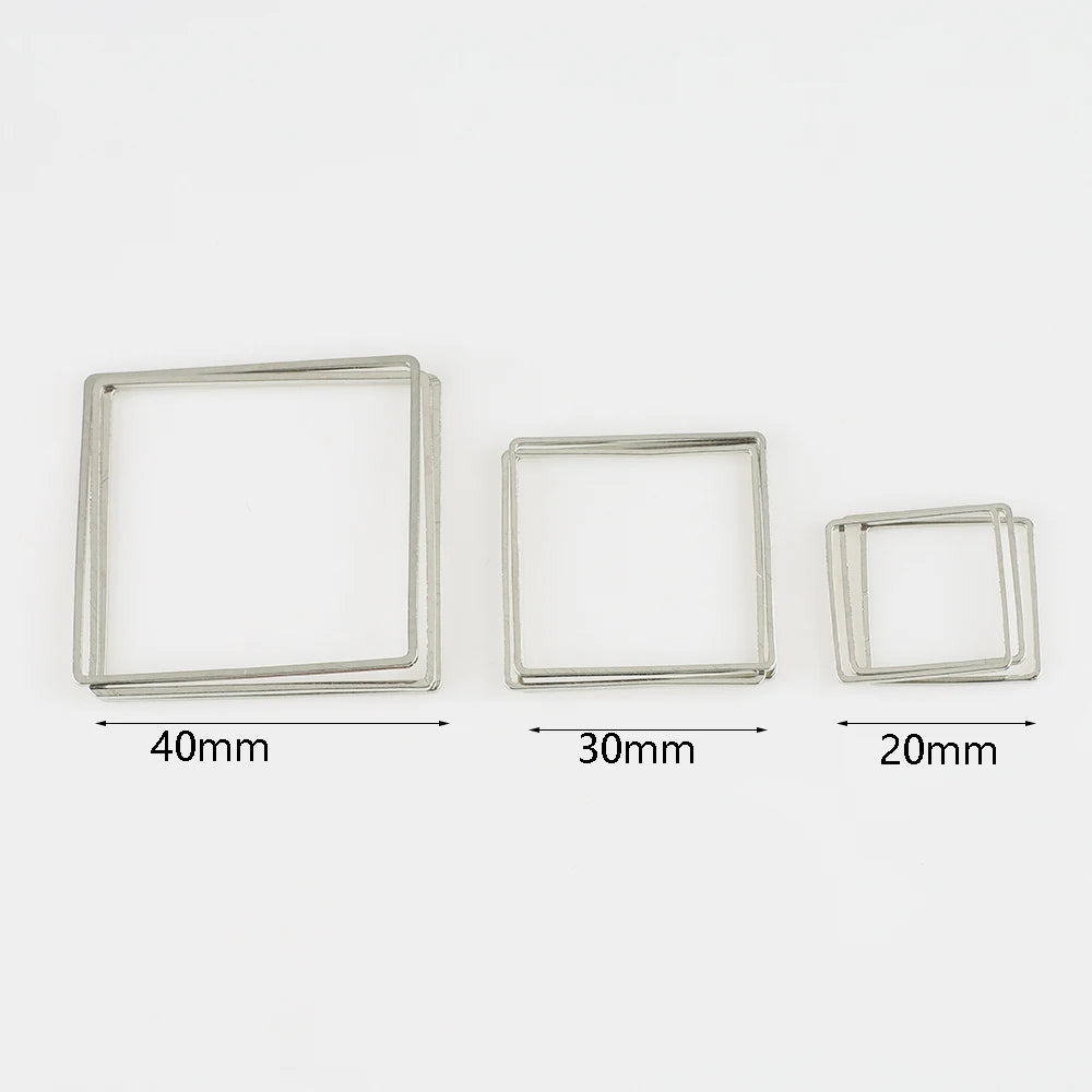 20Pcs Gold Silver Hollow Frame Bezel Charms Pendants Geometric Connectors for Jewelry Making Suppliers Diy Earings Accessories