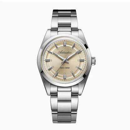 ADDIESDIVE Luxury Men Quartz Watch 36mm Super Luminous Bubble Mirror Glass Waterproof Watches For Man Stainless Steel Watch Male