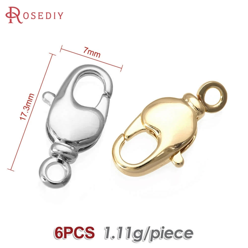 18K Gold Color Brass Rotatable Lobster Clasps Connect Clasps Jewelry Necklaces Bracelets Making Diy Findings Accessories