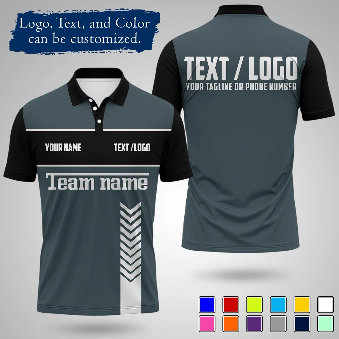 Personalized Sports Polo Shirt Custom Name And Logo Printed Quick Drying Short Sleeve Jersey For Team Uniform Outdoor Activities