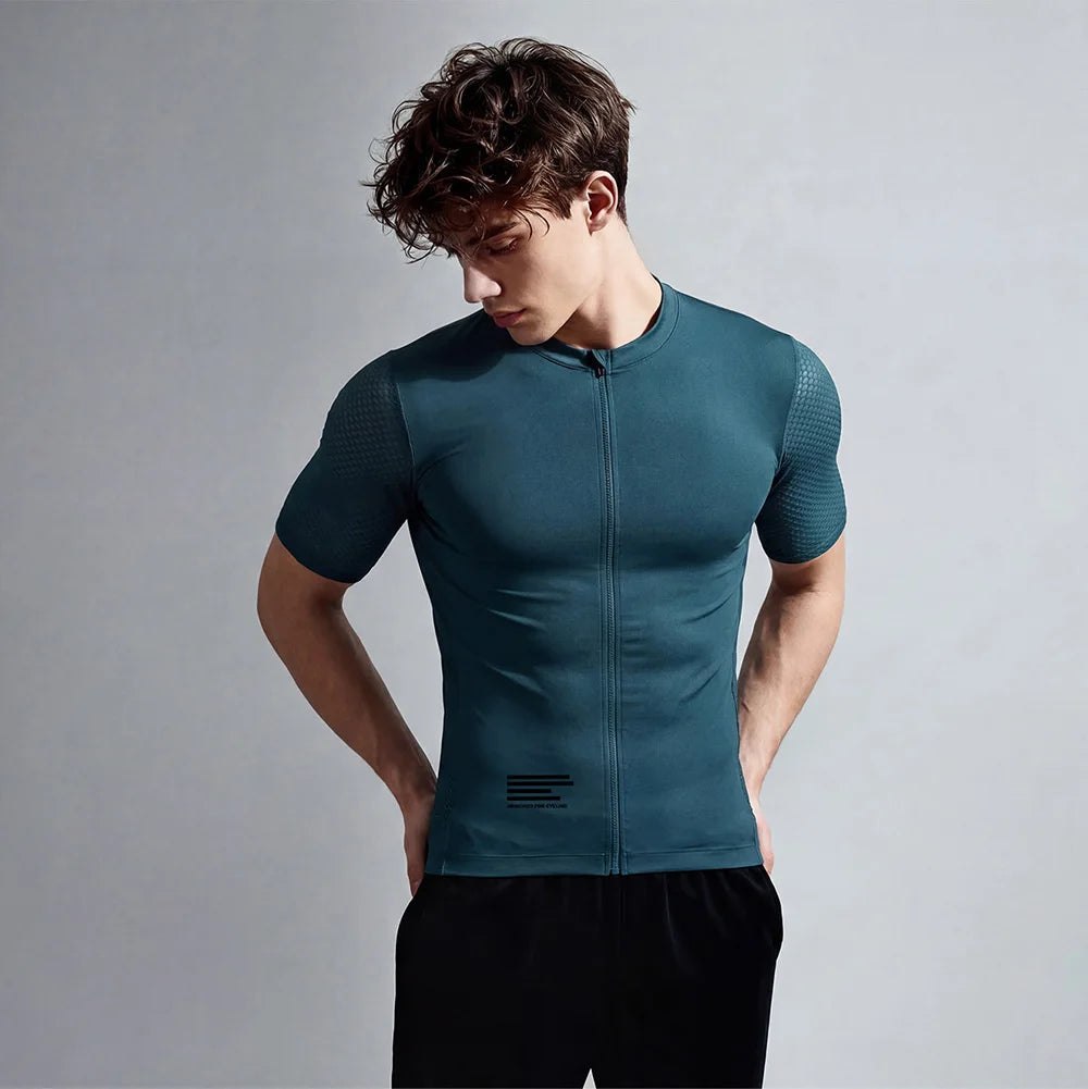 RION Men's T Shirt Short Sleeve Sports Sweatshirt Fitness Running Top Men Clothing Cycling Shirts Gym Hiking Outdoors Sportwear