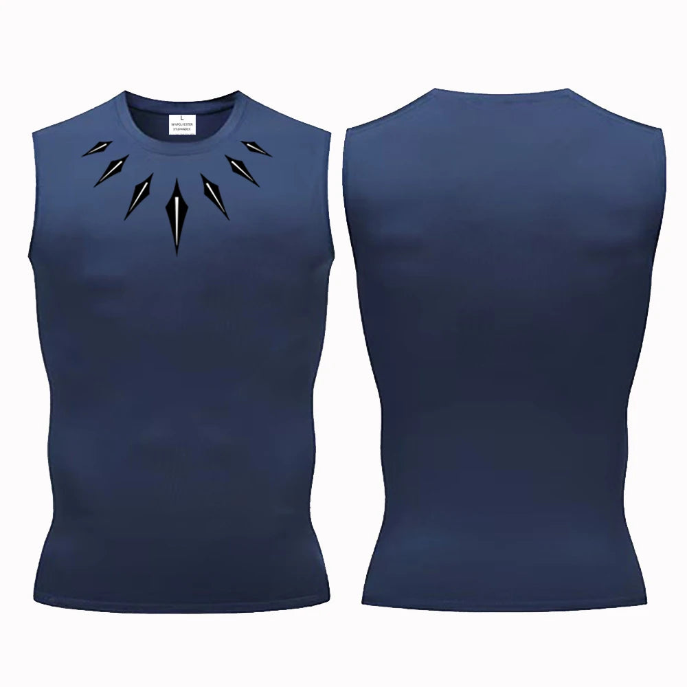 Men Quick Dry Running T-Shirts Compression Sleeveless Quick-drying Jersey training shirt Gym Mens Tank Top
