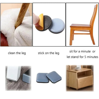 20PCS Furniture Slider Pads Table Chair Leg Sliding Block Anti Scratch Easy Move Heavy Furniture Leg Mat Thickened Moving Pads