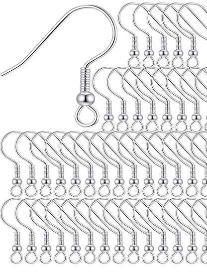 100/500pcs DIY Earring Findings Earrings Clasps Hooks Stainless Steel Hypoallergenic Earring Making Accessories Hook Earwire