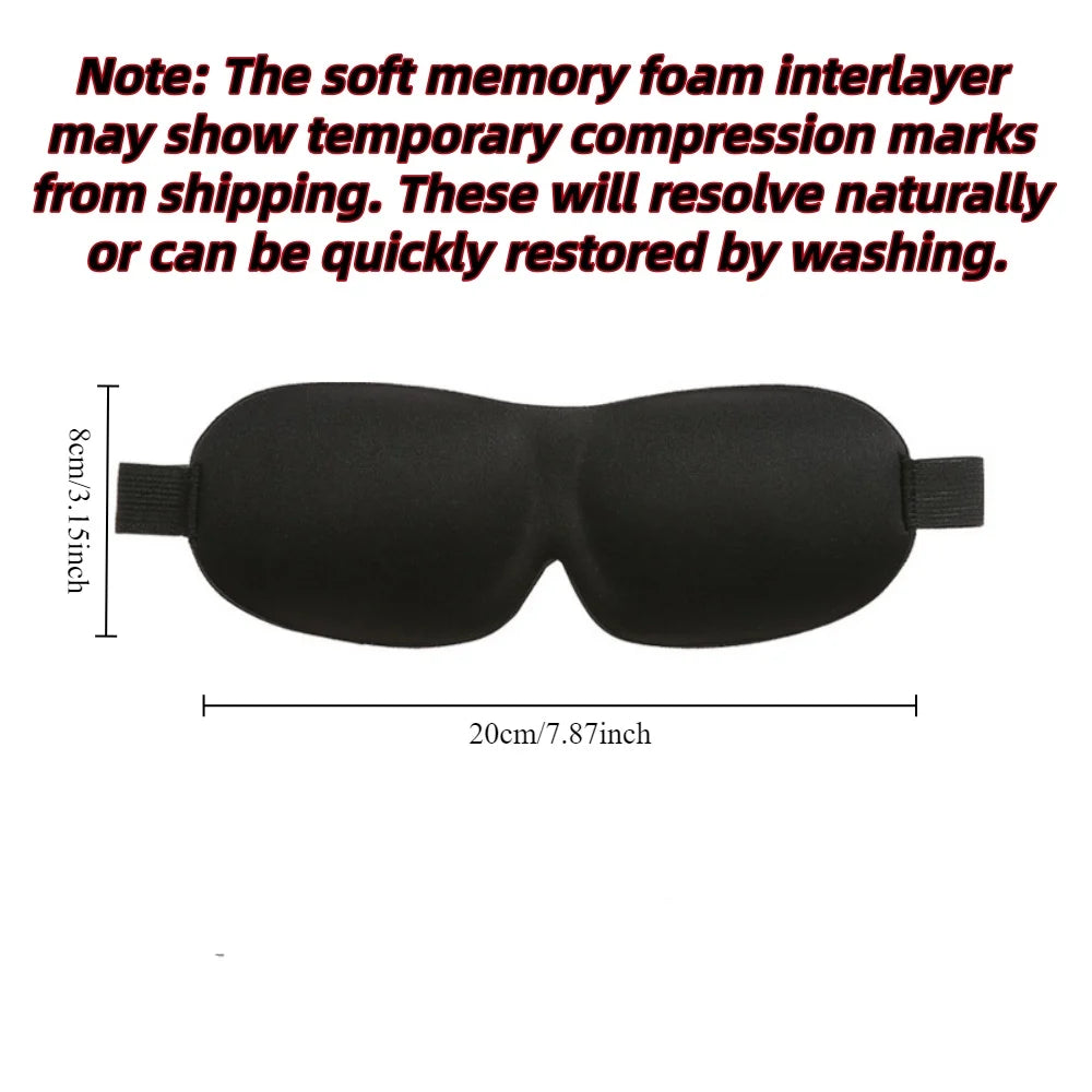 3D Sleep Mask Blindfold Sleeping Aid Soft Memory Foam Eye Mask for Sleeping Travel Light Slaapmasker Eye Cover Lightweight style