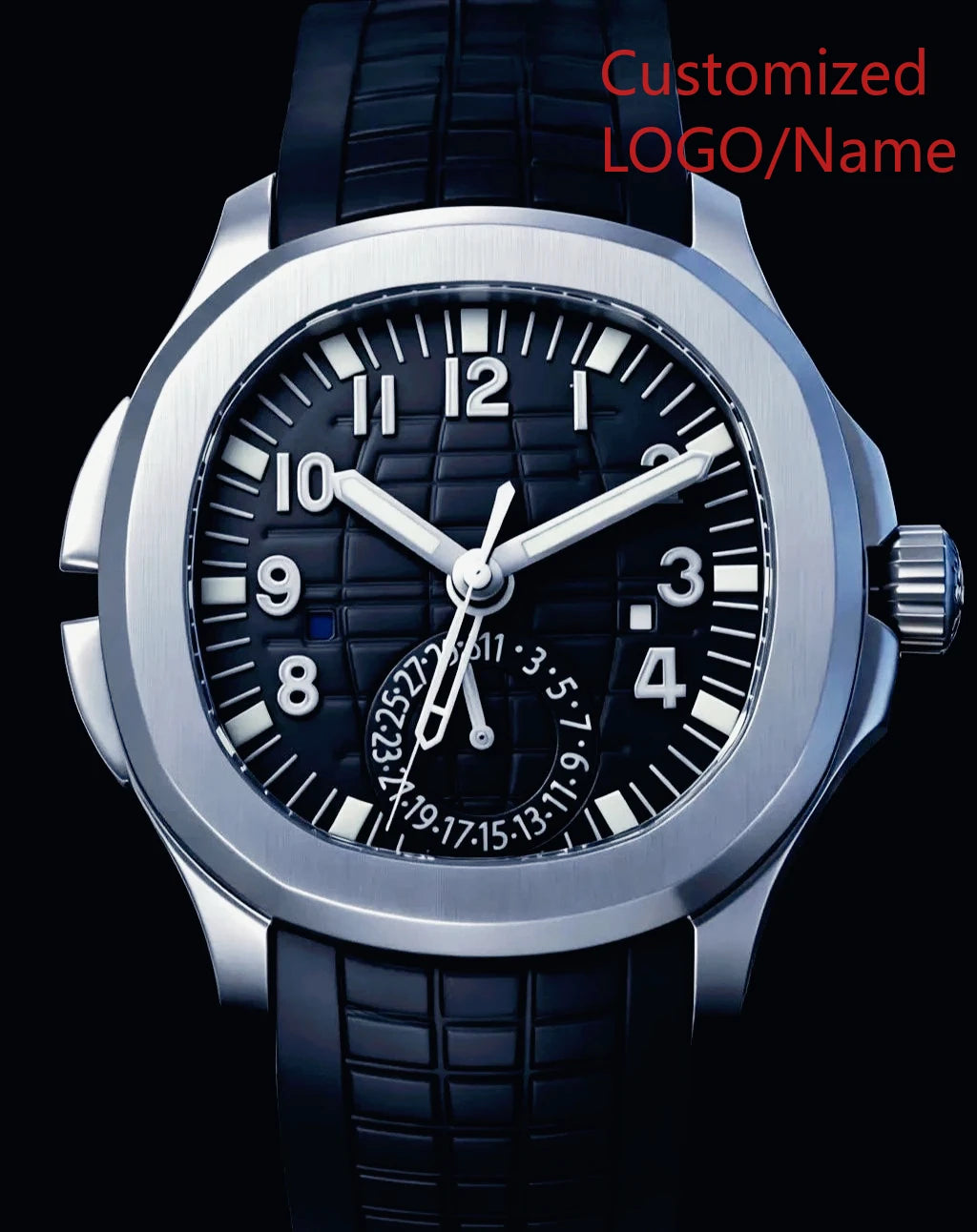 A11 Store Customized Watch 40mm Men's Sport Watch Automatic Mechanical Watches 904L Stainless Steel Black Blue Rubber