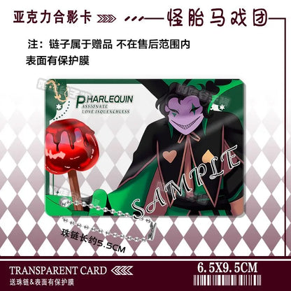 The Freak Circus Pierrot Cosplay Anime Acrylic Photo Card Keychain Pendant Backpack Accessory Cartoon Gift