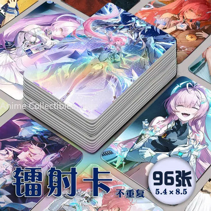 96PCS Wuthering Waves Aemeath Anime Laser Small Card Postcard Photo LOMO Card Collectibles Good Friend Birthday Gifts
