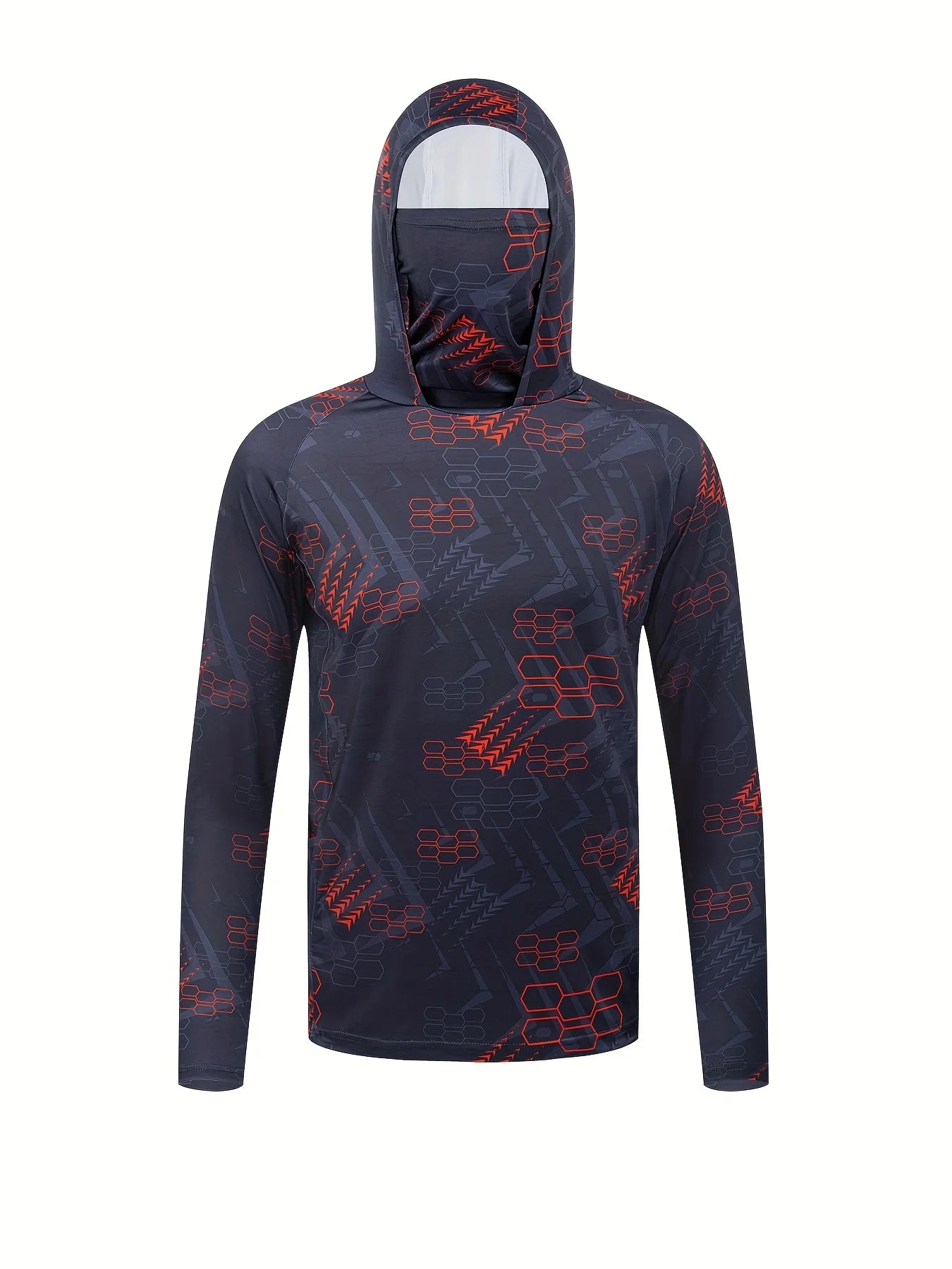 American men's summer creative camouflage graffiti print soft breathable fishing suit long sleeved T-shirt outdoor casual top