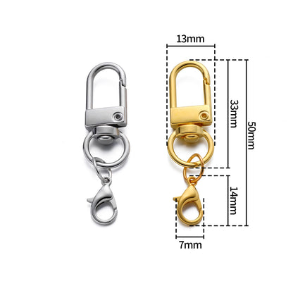 5/10Pcs Alloy Snap Lobster Clasp Hooks with Lobster Clasps Connectors Findings for DIY Key Chain Bags Pendants Supplies