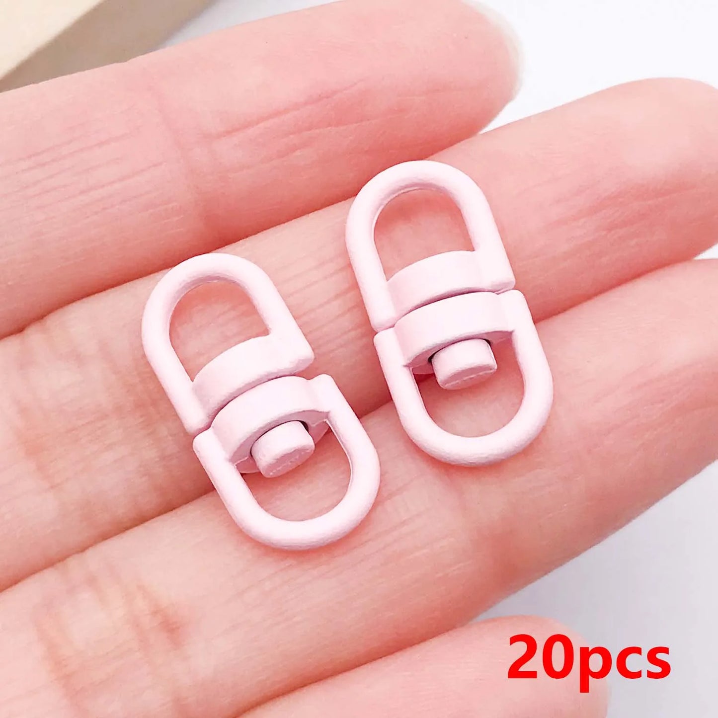 20pcs Metal Rotate Buckle Key Rings Swivel Dog Buckle Holder Connectors for DIY Keychain Jewelry Making Accessories