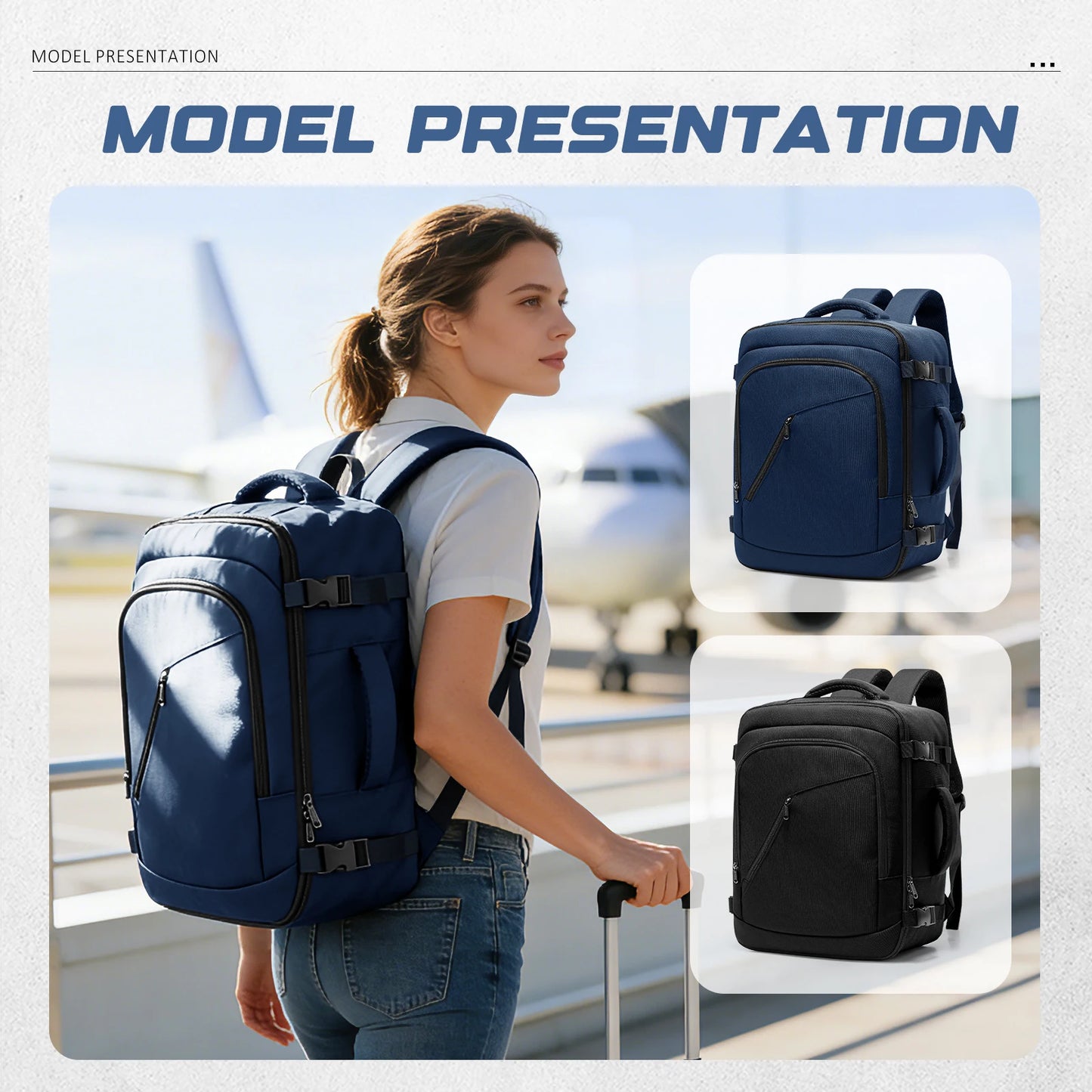 Ryanair 40x30x20 Travel Backpack Cabin Fly Bag Incase Backpack, Able Carry Backpack, Men Business Backpack Laptop Bag Under Seat