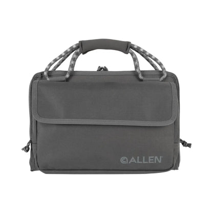 Rollins Double Handgun Case for outdoor shooting and transport, durable nylon fabric, gray color, water-resistant with padded i