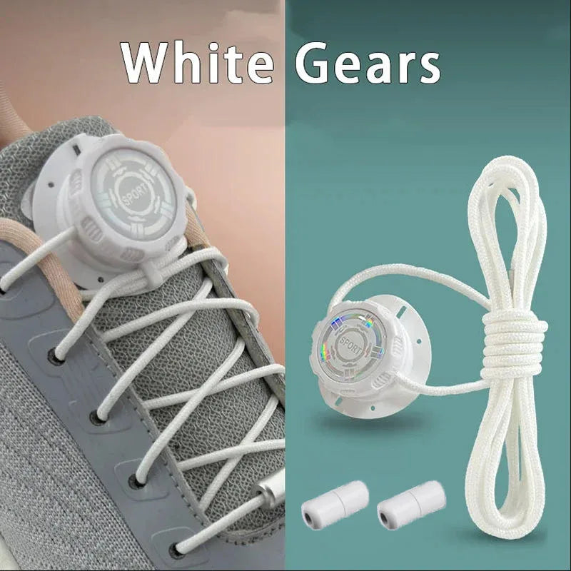 6pcs Set/1 Pair No-Tie Shoe Locks - Rotating Buckles for Sports and Outdoor Shoes - Unisex Quick-Adjust Design - Pre-Installed