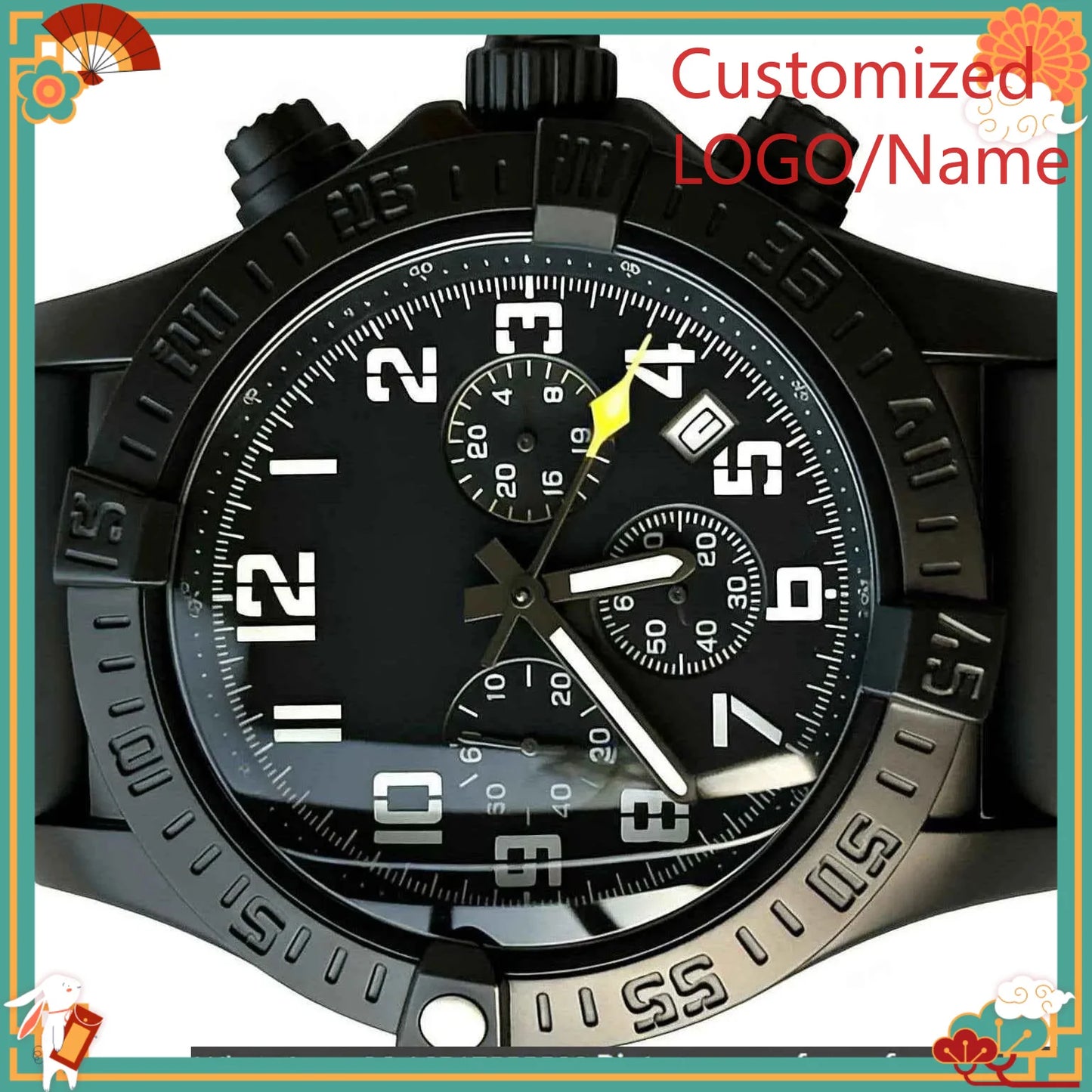 DONG Store 45mm Men's Quartz Movement 904l Stainless Steel  Luxury Watches-b Customized Watch