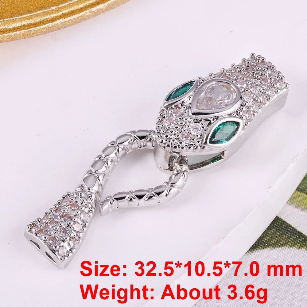 Juya 18K Gold Plated Decorative Sector Fastener Connector Lock Clasps Accessories For DIY Needlework Beads Pearls Jewelry Making