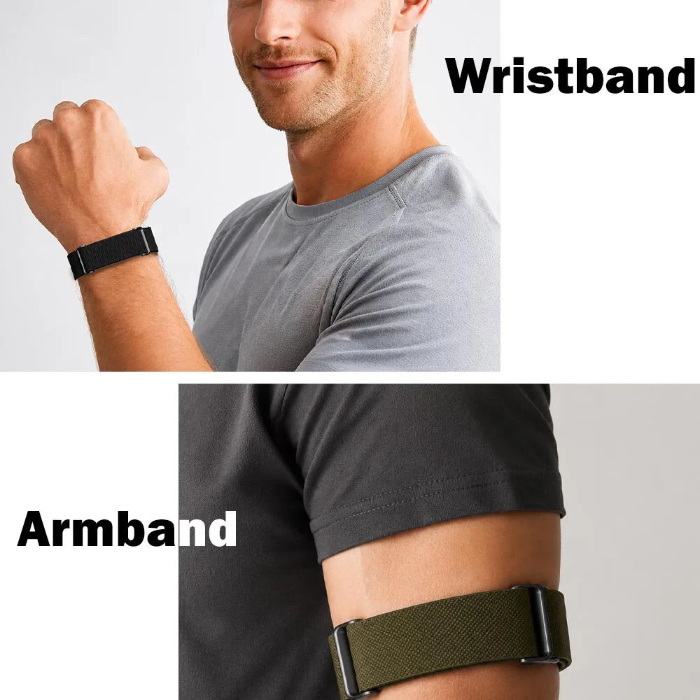 2PC Nylon Strap for Google Fitbit Air Straps Biceps Strap Fitness Tracker Replacement Band Adjustable for Google Fitbit Air Band