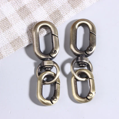 2Pcs Swivel Clasp Clip Double Head Metal Lobster Claw Clasps For Keychain Making DIY Crafts Accessories
