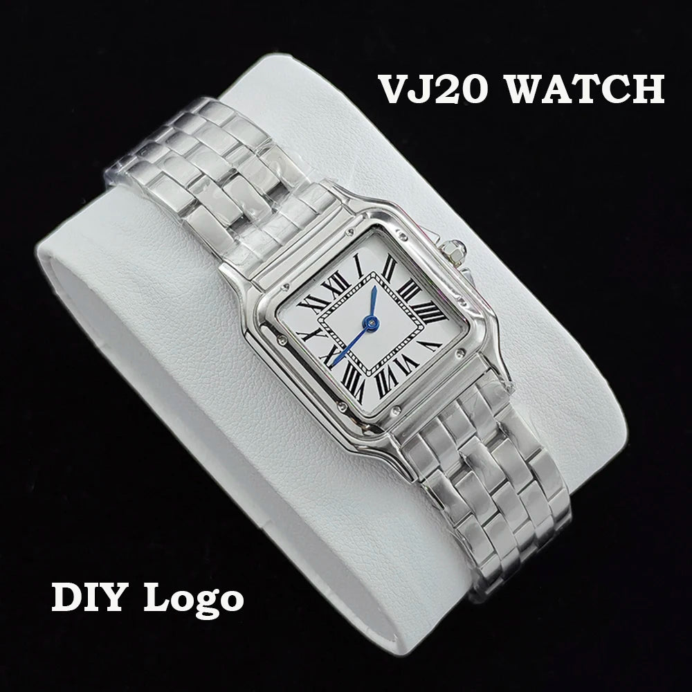 New VJ20 Watch Ladies' Fashion Watch Customized Watch Stainless Steel Watch Roman Digital Watch VJ20 Quartz Movement Watch