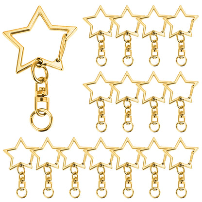 15/25/40 Set Star Shaped Rotating Spring Keychain, Suitable For  Keychain Lanyard, DIY Crafts, Holiday Gift, Bag Decorations