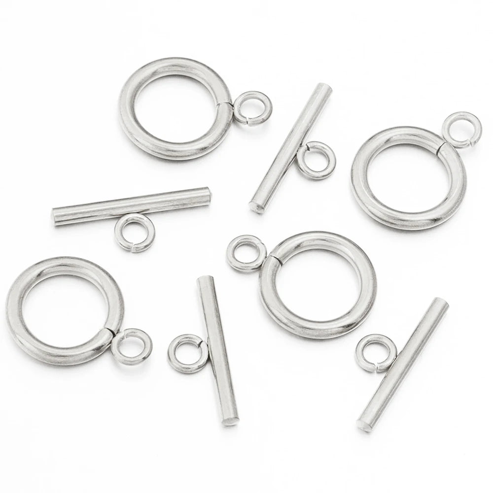 4 sets/Lot High Quality Stainless Steel Toggle Clasps Bracelet OT Clasps Connectors for DIY Bracelet Necklace Jewelry Findings M