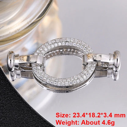 Juya 18K Gold Plated Decorative Sector Fastener Connector Lock Clasps Accessories For DIY Needlework Beads Pearls Jewelry Making