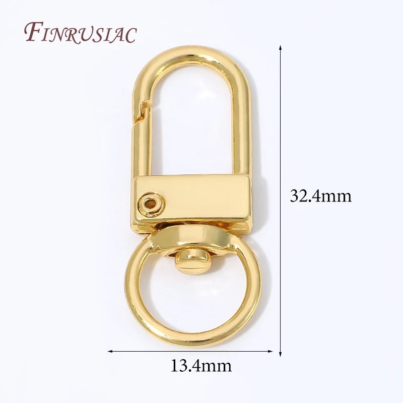 18K Gold Plated Mini Heart Spring Clasp,Lobster Clasp DIY Jewelry Making Findings Necklace Bracelet Connector Hook Accessories
